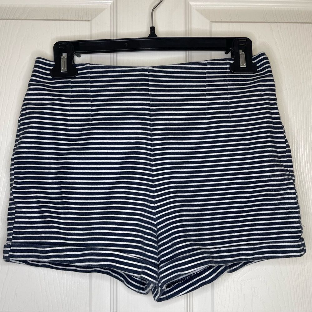 Hollister blue and white striped hot pants size M
